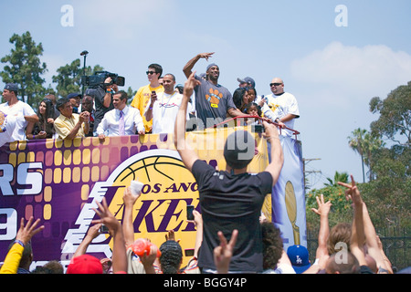 Victory parade for 2009 NBA Champion Los Angeles Lakers, June 16, 2009 Stock Photo