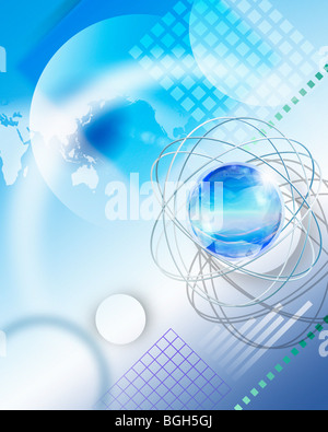 Abstract illustration depicting global business technology Stock Photo