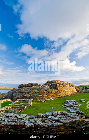 The Pictish / Norse site of the Broch o' Gurness on the Knowe o' Aikerness Mainland Orkney Isles Scotland.  SCO 5802 Stock Photo