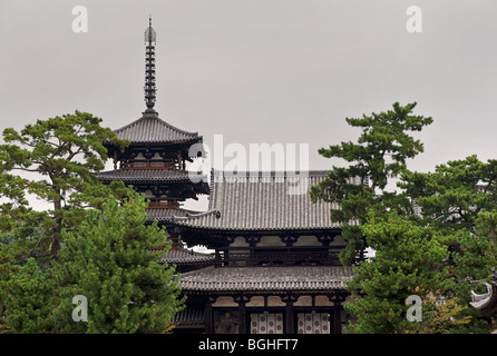 Horyuji temple. One of the oldest temples in Japan Nara prefecture. Japan. Stock Photo