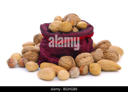 Nüsse im Sack - nuts in sack 05 Stock Photo