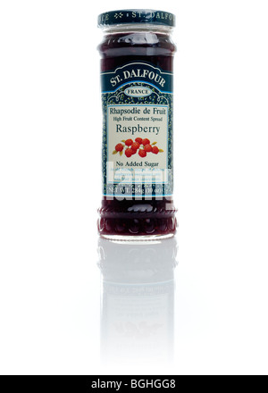 Jar of St Dalfour Raspberry jam Stock Photo - Alamy