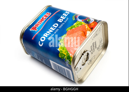 Tin of Princes Corned Beef Stock Photo