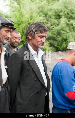 Roma homeless gypsy in Ploiesti Romania Eastern Europe Stock Photo