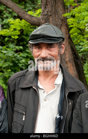 Roma homeless gypsy in Ploiesti Romania Eastern Europe Stock Photo