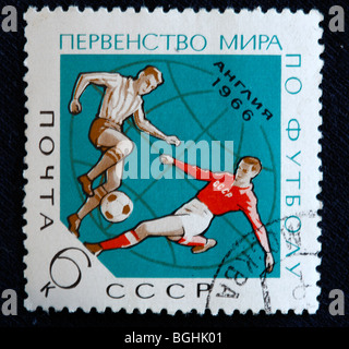World fooball championship, England, 1966, postage stamp, USSR, 1966