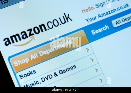 Amazon (UK) website Stock Photo