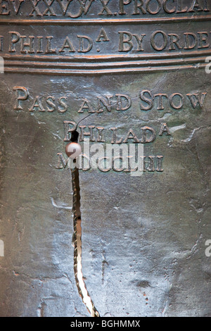 The Liberty Bell in Philadelphia, Pennsylvania Stock Photo