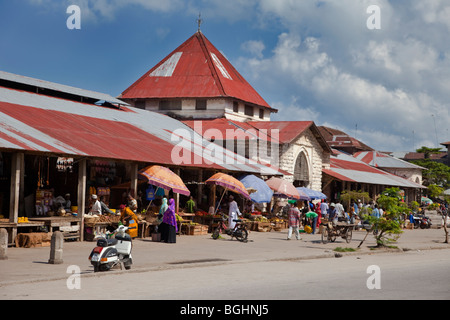 Zanzibar, Tanzania. Darajani Market, Stone Town. Stock Photo