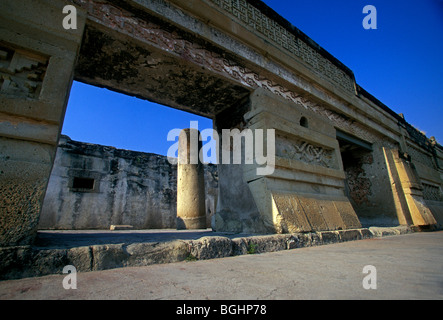 antechamber of high priests, antechamber, Palace of Columns, Mitla Archaeological Zone, San Pablo Villa de Mitla, Mitla, Oaxaca State, Mexico Stock Photo