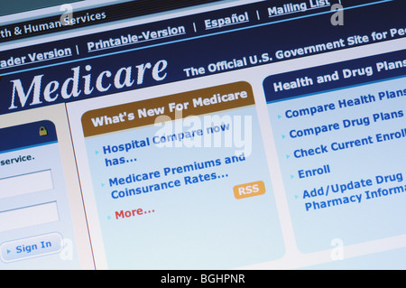 Medicare website Stock Photo