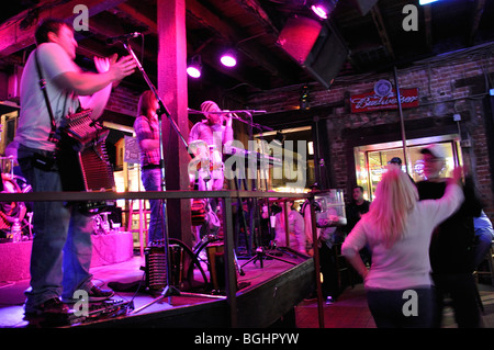 New Orleans band in bar (Louisiana, USA) Stock Photo