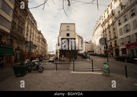 Le Basilic street view in Paris Stock Photo