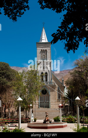Iglesia Pisco Elqui (The church in Pisco Elqui, Elqui Valley Chile) Stock Photo
