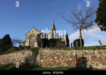 Largo and  Newburn Parish Church Upper Largo Fife Scotland   December 2009 Stock Photo