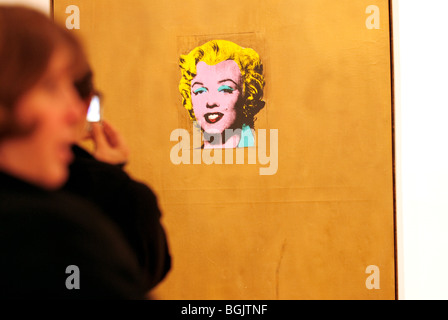 Gold Marilyn Monroe by Andy Warhol, 1962, MOMA, Museum of Modern Art, New York City Stock Photo