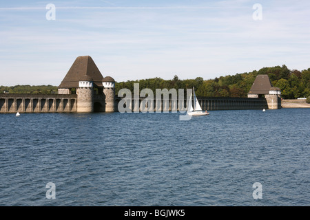 Möhnesee, Stausee, Staumauer, 1908 bis 1913 erbaut Stock Photo