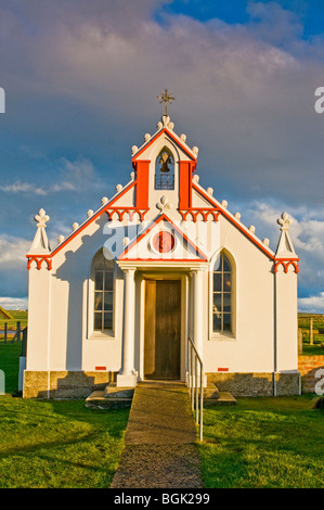 The famous Italian Chapel on Lamb Holm Mainland Orkney Highland Region Scotland.  SCO 5837 Stock Photo