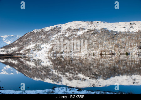 Winter Reflections on Brotherswater in the English Lake District Stock Photo