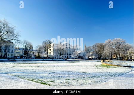 Imperial Gardens in the snow Stock Photo