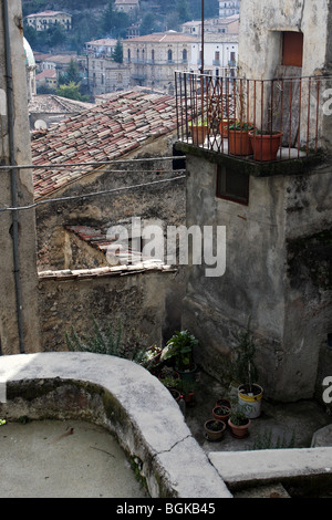 view of morano calabro old town in calabria, italy Stock Photo