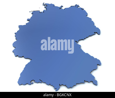 3d rendered silhouette of a german map Stock Photo