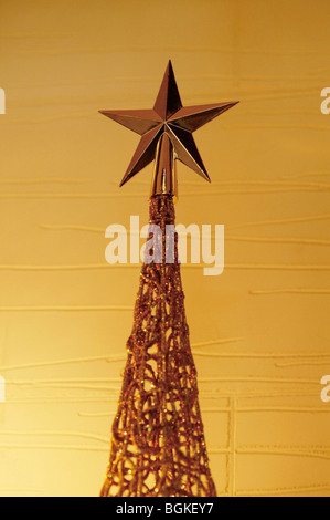 Golden Christmas star Stock Photo - Alamy