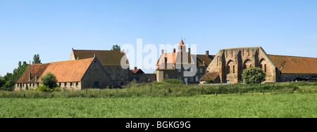 Abbey farm Ten Bogaerde, Koksijde, West Flanders, Belgium Stock Photo