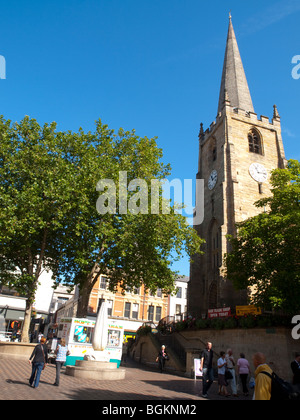 St Peter's Church taken from Lister Gate in Nottingham City Centre, Nottinghamshire England UK Stock Photo