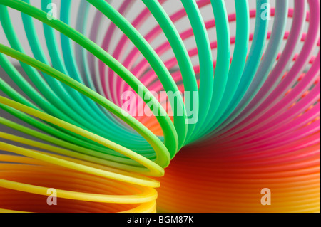 composition of a colorful toy coil Stock Photo