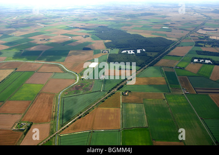 aerial view the Great Fen Project Stock Photo