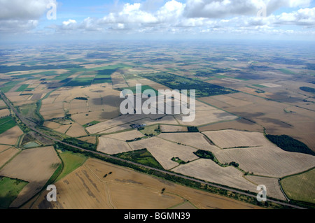 aerial view the Great Fen Project Stock Photo