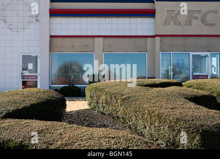 A vacant fast food restaurant location.  Stock Photo