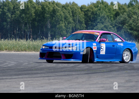 Nissan 200 SX S14 on drifting show Stock Photo