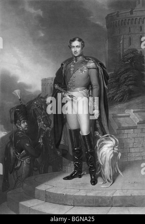 Portrait engraving print c1847 of Prince Albert of Saxe-Coburg and Gotha (1819 - 1861), husband of Queen Victoria. Stock Photo