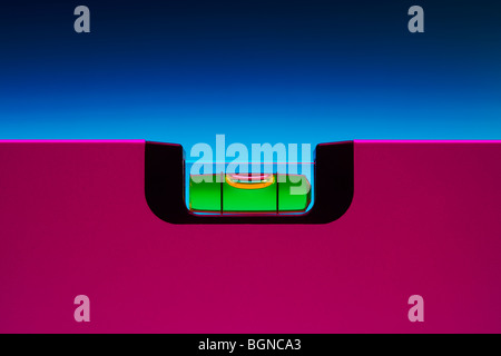 Pink Spirit Level Stock Photo