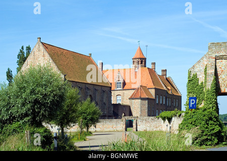 Abbey farm Ten Bogaerde, Koksijde, West Flanders, Belgium Stock Photo