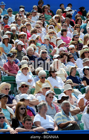 Spectators enjoying the action at the Aegon International 2009 Tennis Championships at Devonshire Park Eastbourne Stock Photo
