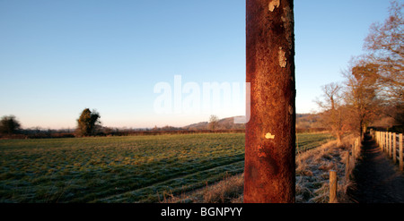 Rusting sign post on the River Thames Path Oxfordshire England UK Stock Photo