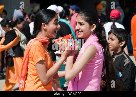 Annual spring Vaisakhi parade in Toronto, celebrating the Sikh culture Stock Photo