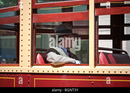 Actors on the movie set, Toronto, 'Kit Kittredge: An American Girl' Stock Photo