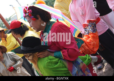 traditional taiwanese festival dance Stock Photo