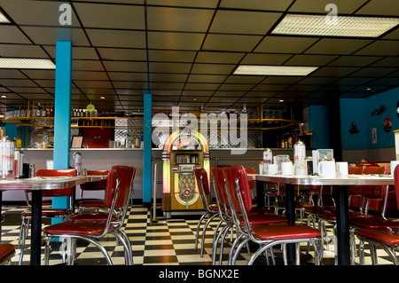 Retro 1950s style diner, New York, USA Stock Photo