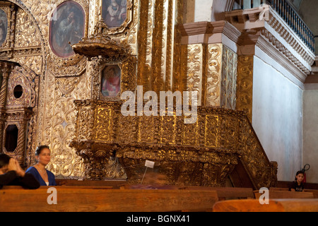 Church and Ex-Convento de Santo Domingo. San Cristóbal de las Casas, Chiapas Mexico. Stock Photo