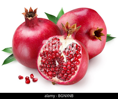 Pomegranate on a white background Stock Photo
