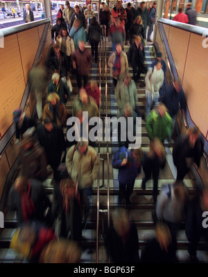 rushhour to work in the city Stock Photo
