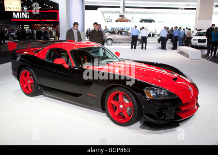 Detroit, Michigan - The Dodge Viper on display at the 2010 North American International Auto Show. Stock Photo