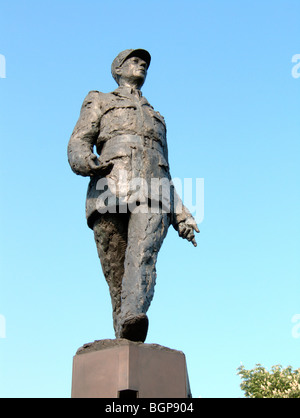 Statue of Charles de Gaulle in the corner of Grand Palais - Avenue des Champs Élysées. Paris. France Stock Photo