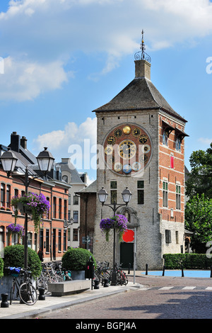 The Zimmer Tower / Zimmertoren with the Jubilee Clock in the city Lier, Belgium Stock Photo