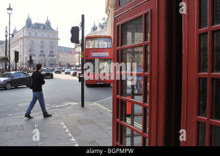 West End traffic around Piccadilly circus, London, UK. Stock Photo